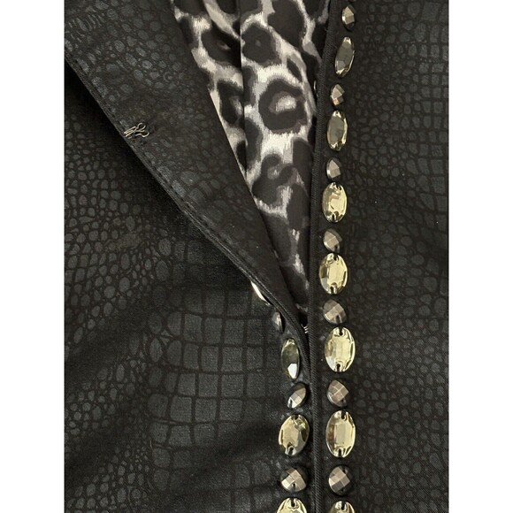 Ruby Rd Womens Faux Alligator Blazer Size 18W Plus Cropped Jacket Embellished - Picture 8 of 14